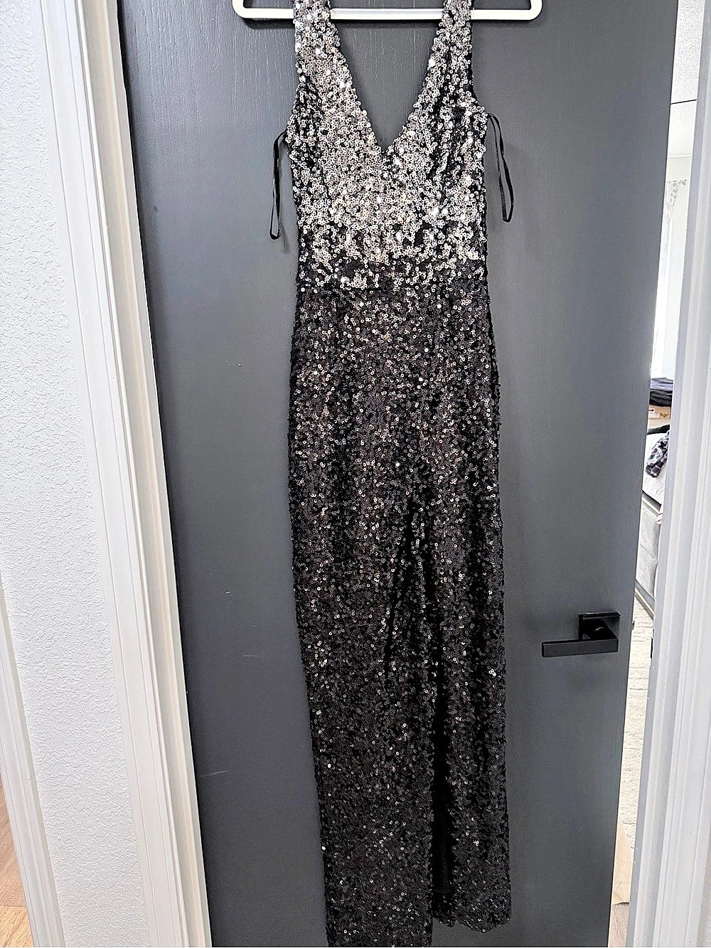 French Connection Cosmic Sparkle Ombre Maxi Dress Sequin Ombre Maxi Dress in